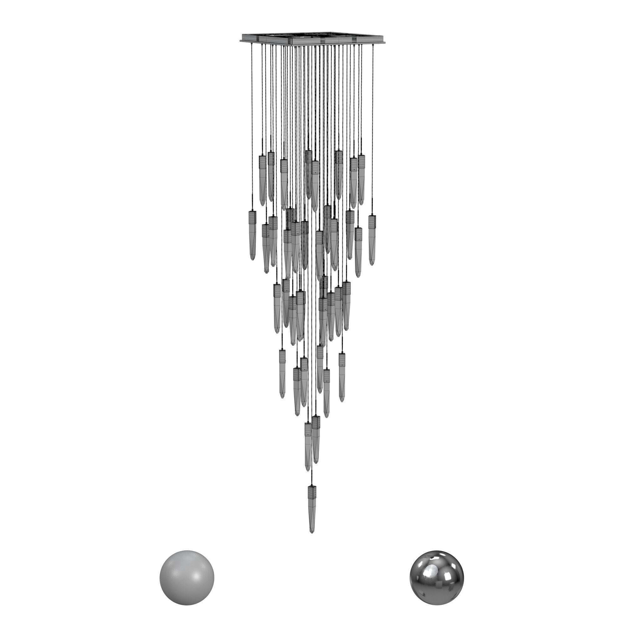 Aspen Light Dimmable Tiered Chandelier Avenue Lighting Low-poly 3D model_3