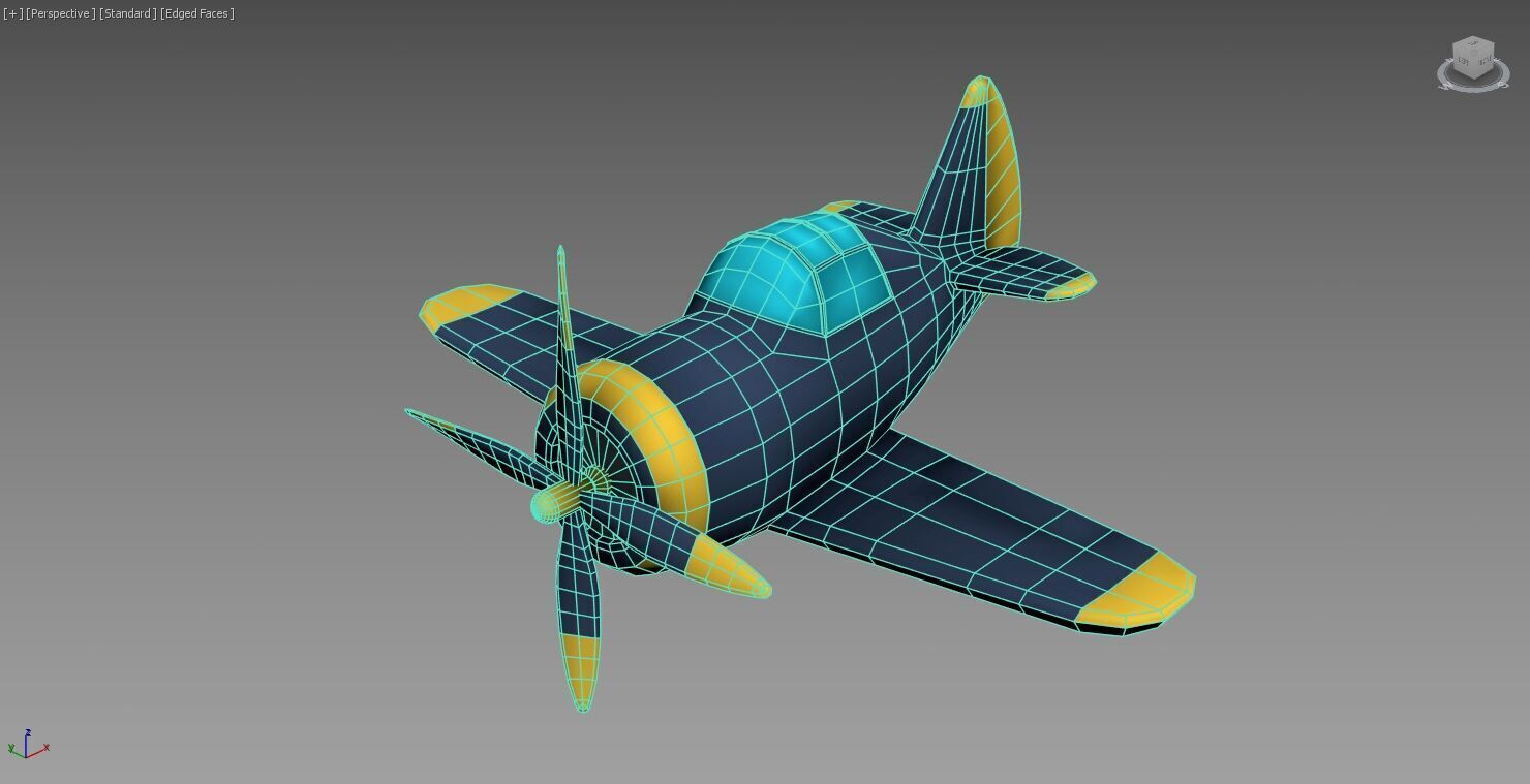 LOW POLY PLANE Free low-poly 3D model_2