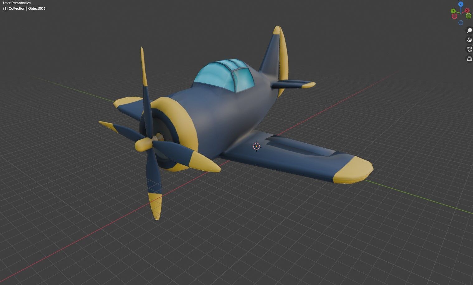 LOW POLY PLANE Free low-poly 3D model_5