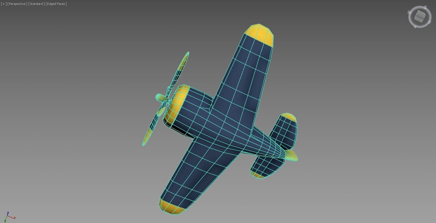 LOW POLY PLANE Free low-poly 3D model_3