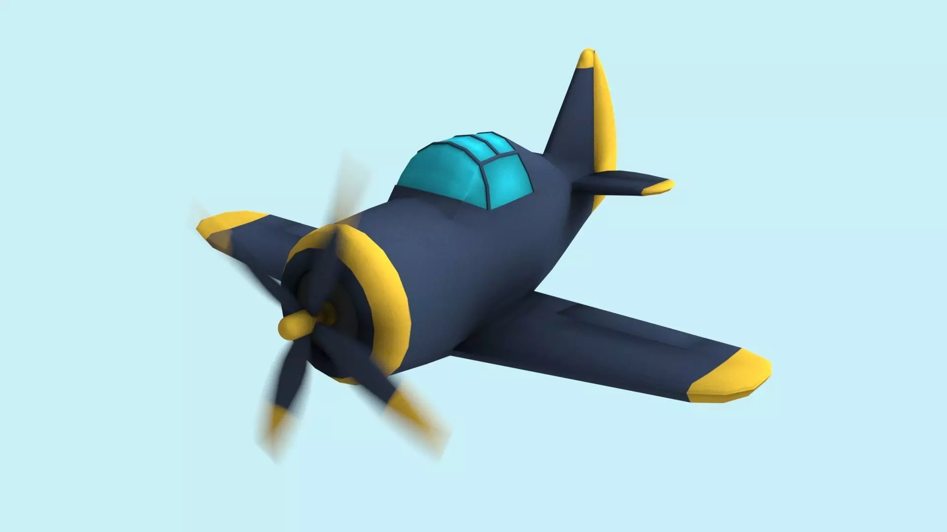 LOW POLY PLANE Free low-poly 3D model_0