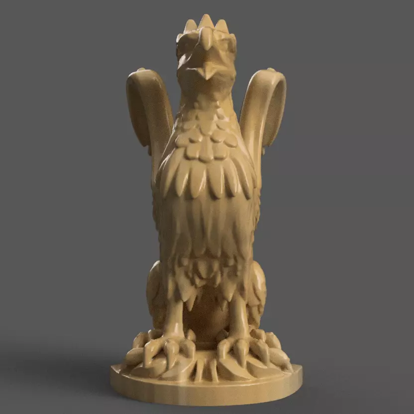 Majestic Phoenix Statue 3D STL Model for Decoration 3D print model