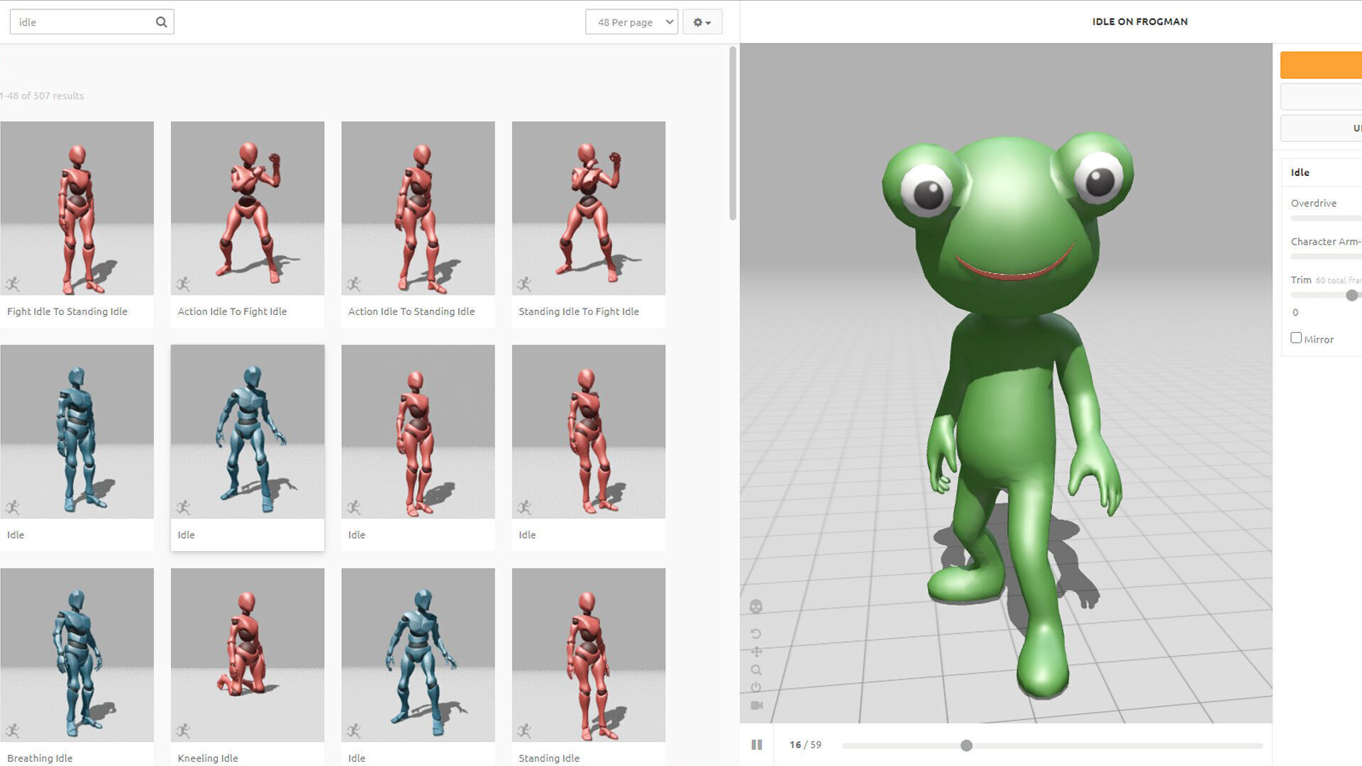 Low Poly - Frogman Rigged Low-poly 3D model_3