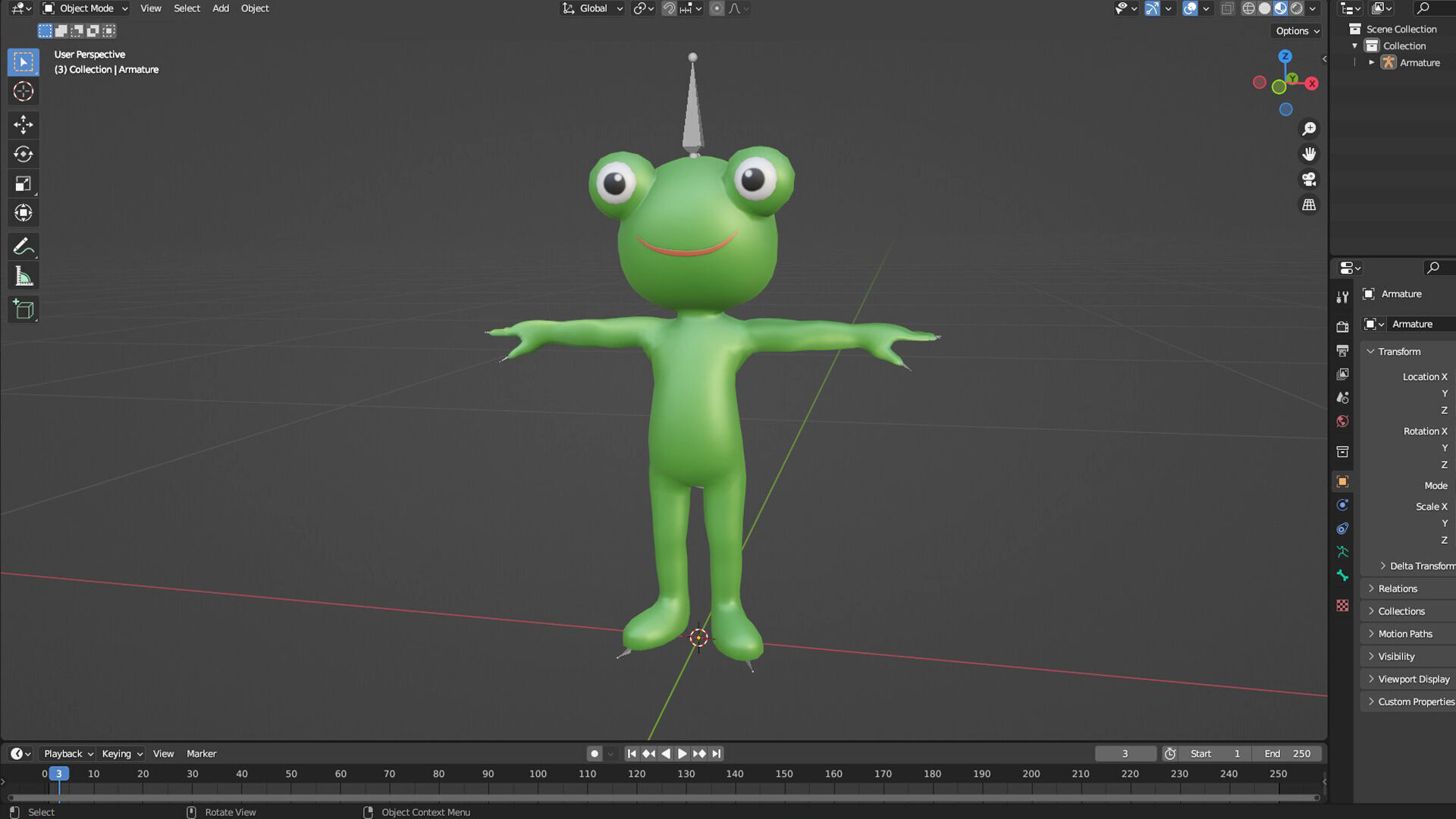 Low Poly - Frogman Rigged Low-poly 3D model_1