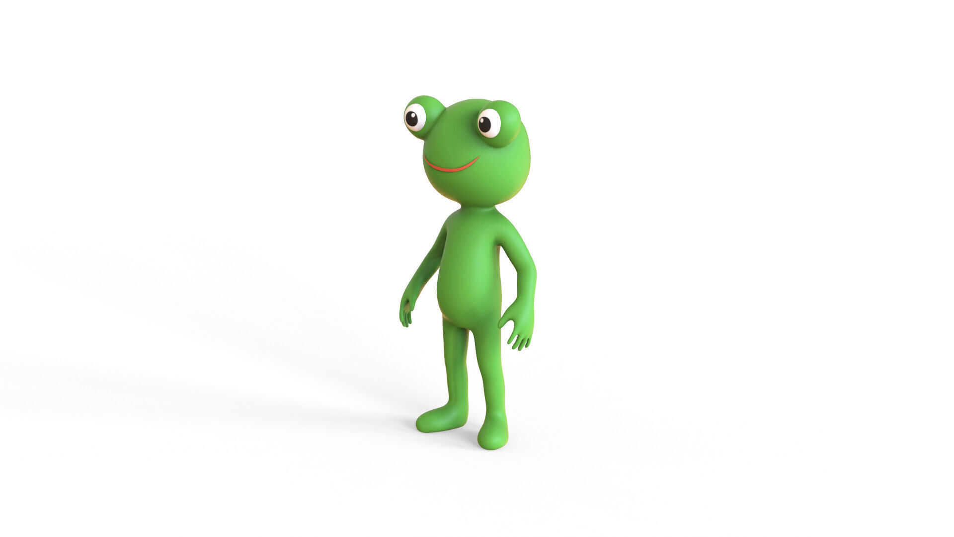 Low Poly - Frogman Rigged Low-poly 3D model_6