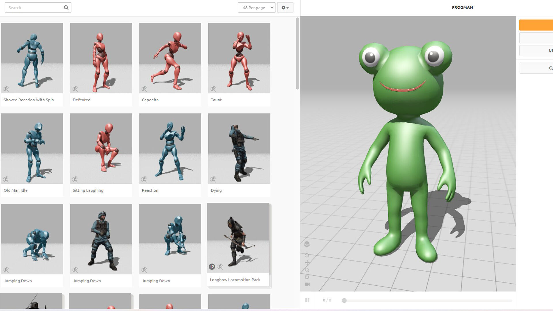 Low Poly - Frogman Rigged Low-poly 3D model_2