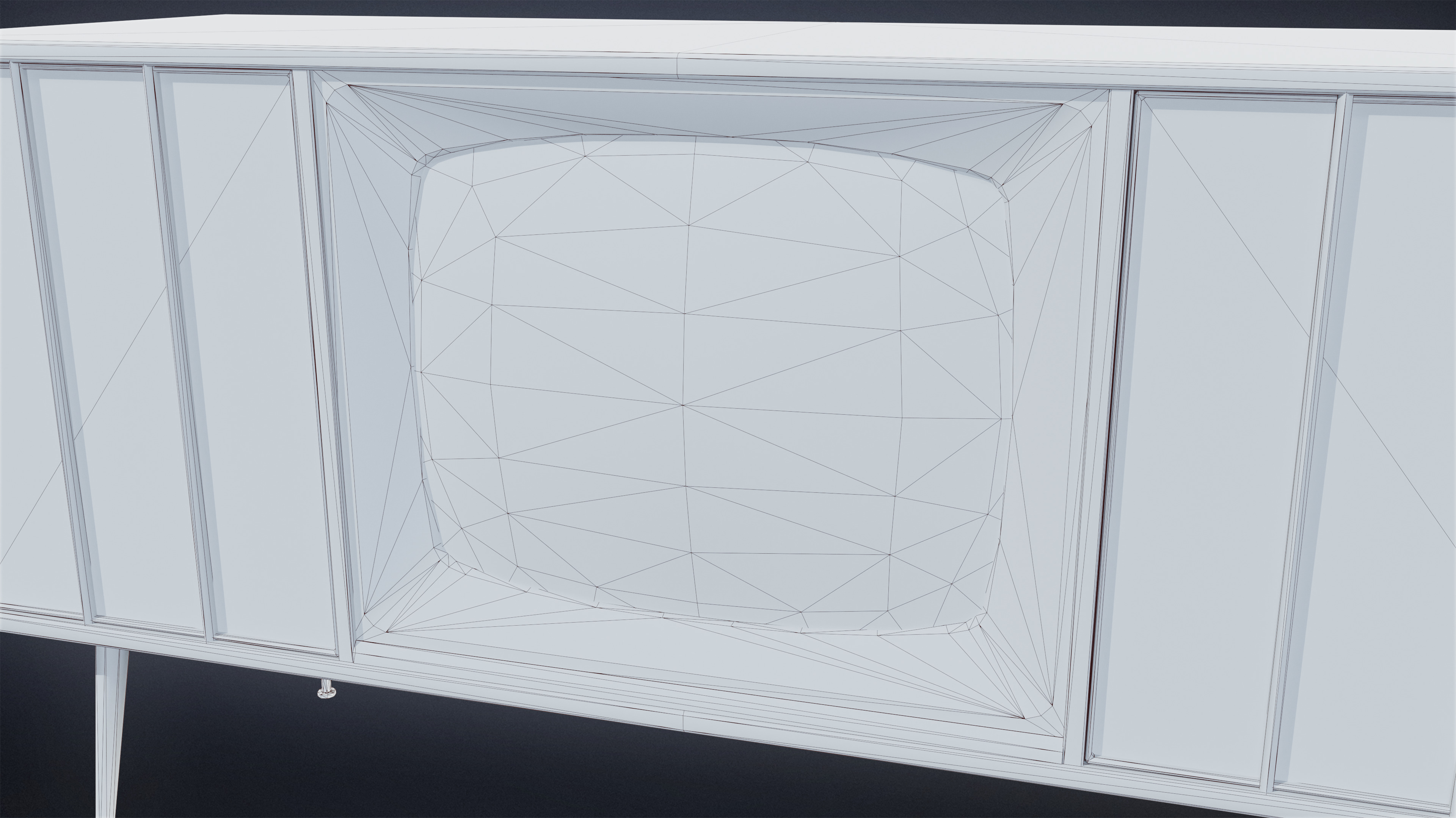 MIDCENTURY - Television 11 - LOW POLY Low-poly 3D model_7