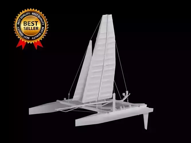 Catamaran Sailing Boat 3D print model
