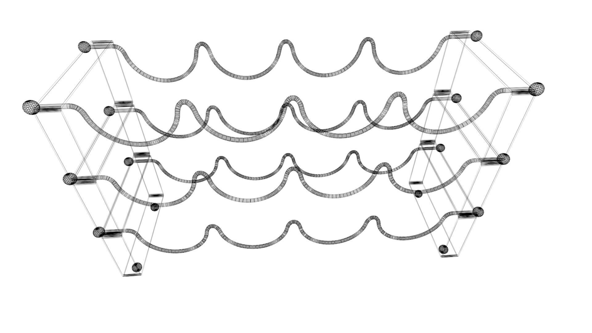 High quality model of decorative metal stand for wine bottles 3D model_7