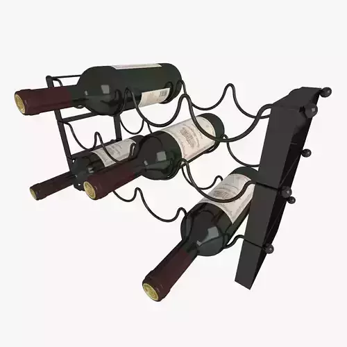 High quality model of decorative metal stand for wine bottles