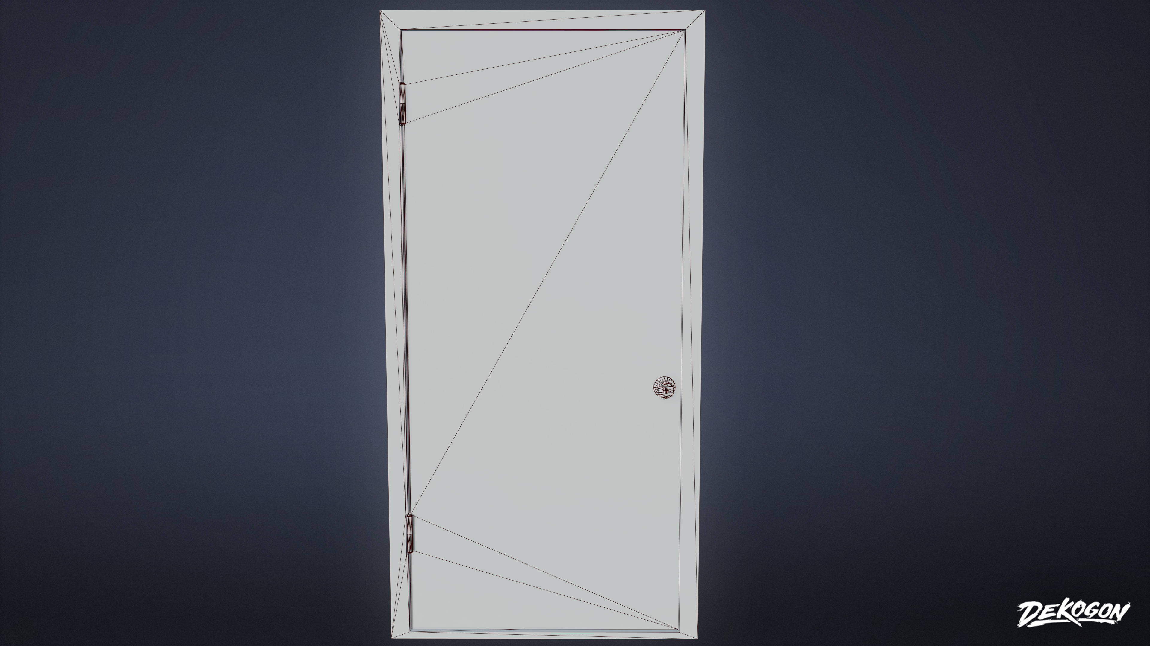 BUILDINGS - Door Interior Set 02 - LOW POLY AND NANITE Low-poly 3D model_8