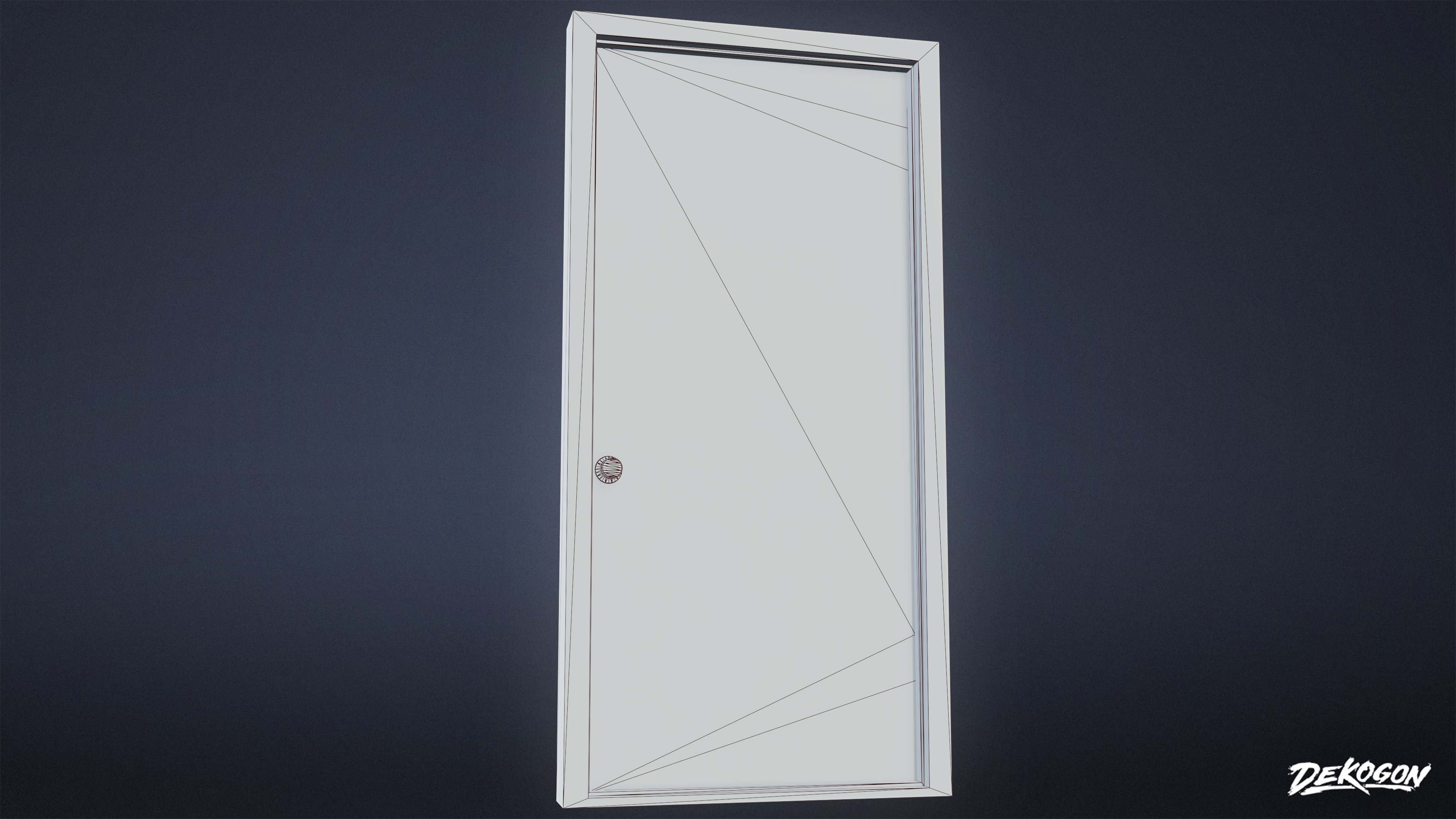 BUILDINGS - Door Interior Set 02 - LOW POLY AND NANITE Low-poly 3D model_7