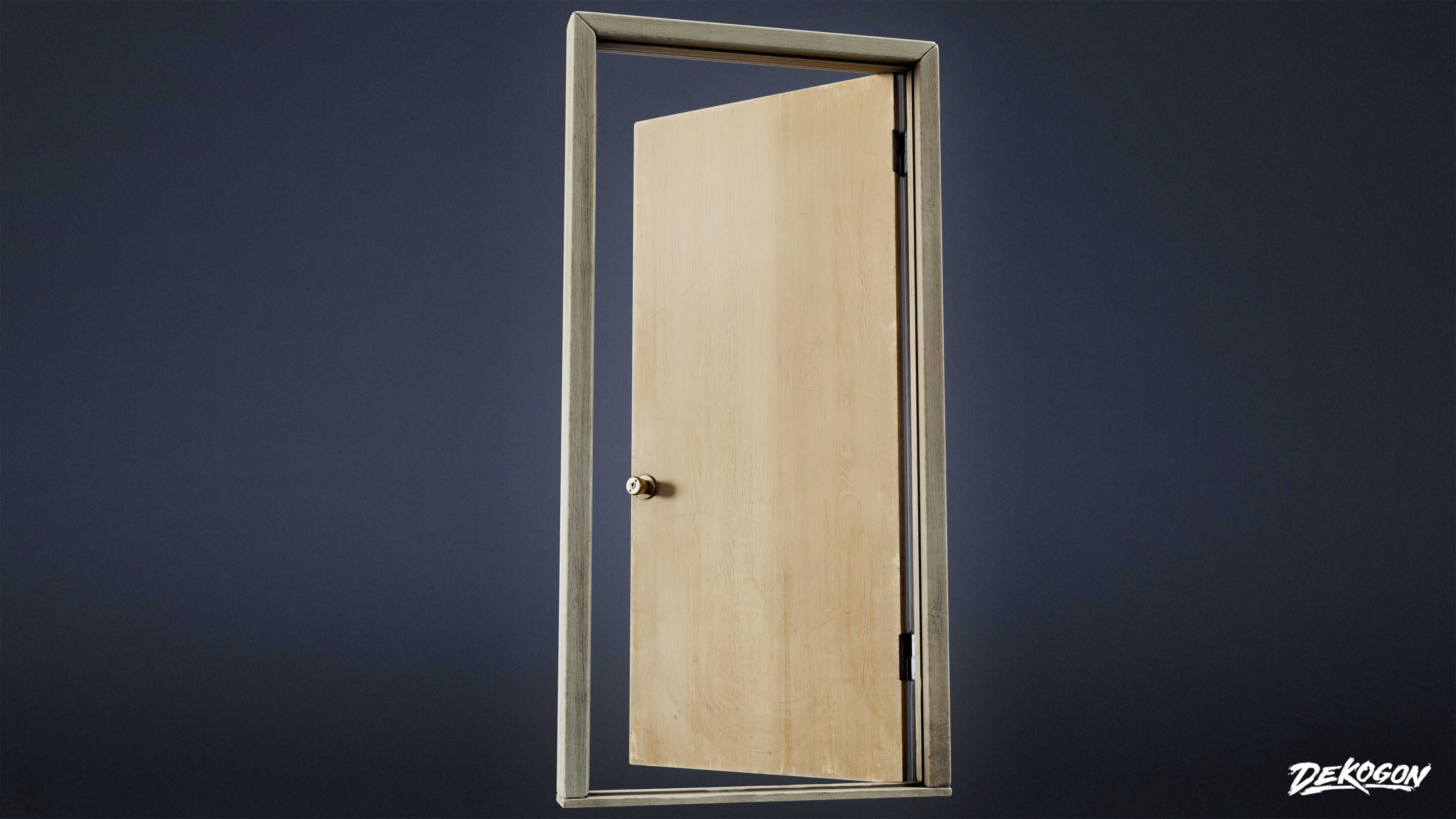 BUILDINGS - Door Interior Set 02 - LOW POLY AND NANITE Low-poly 3D model_6