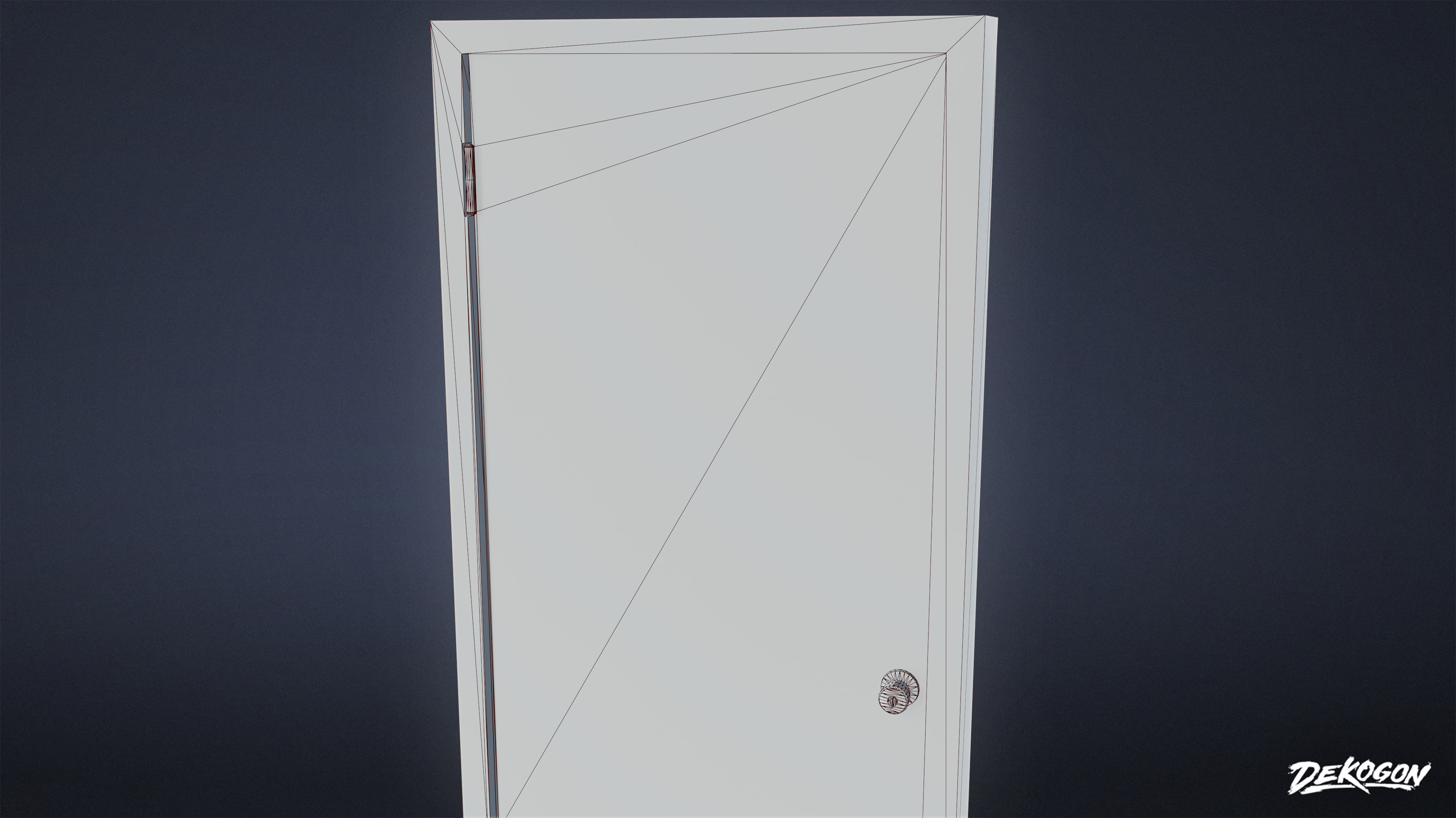 BUILDINGS - Door Interior Set 02 - LOW POLY AND NANITE Low-poly 3D model_9