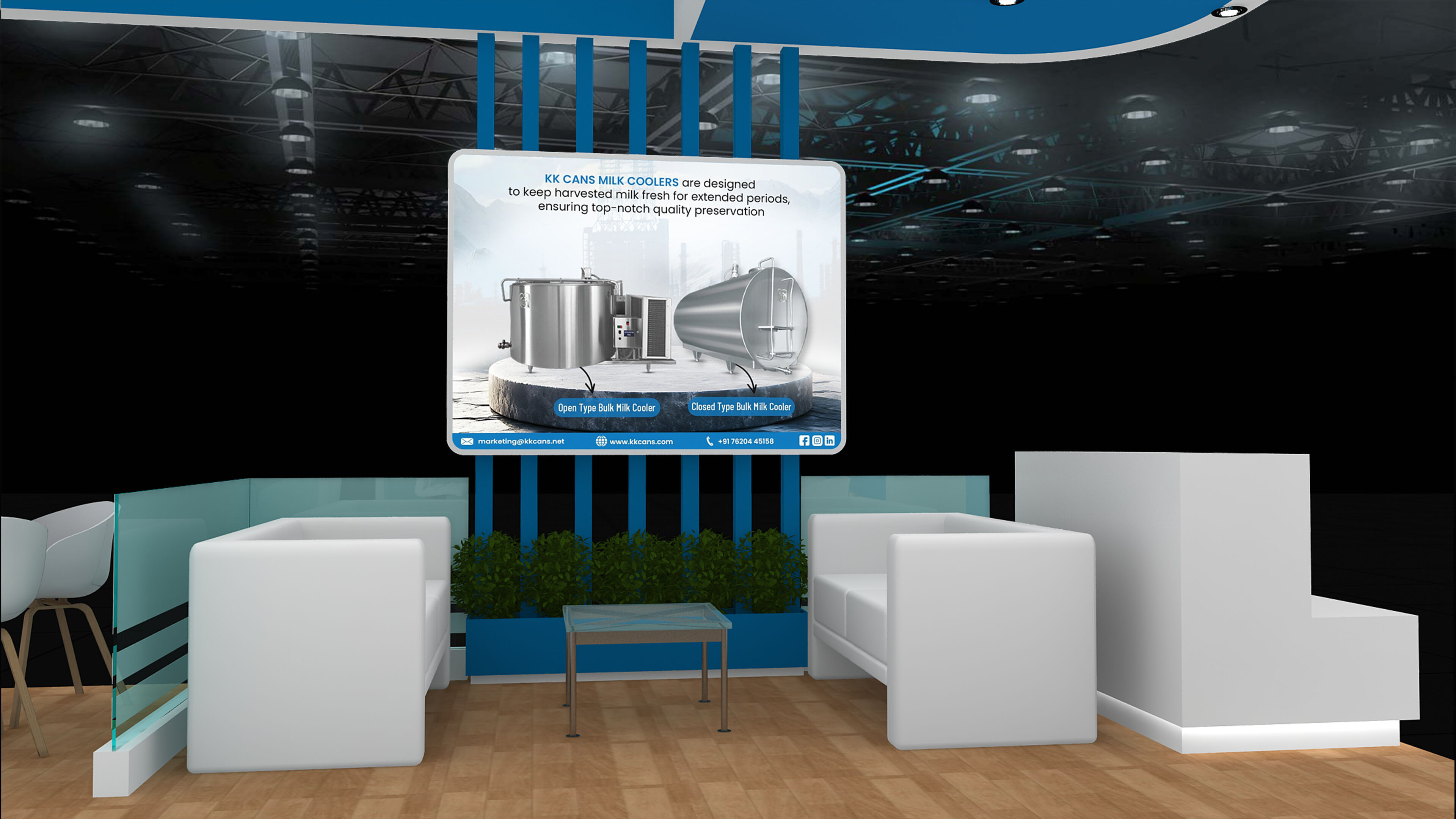 9mtr x 7mtr Exhibition Stand Design made 3ds max 2019 Low-poly 3D model_1