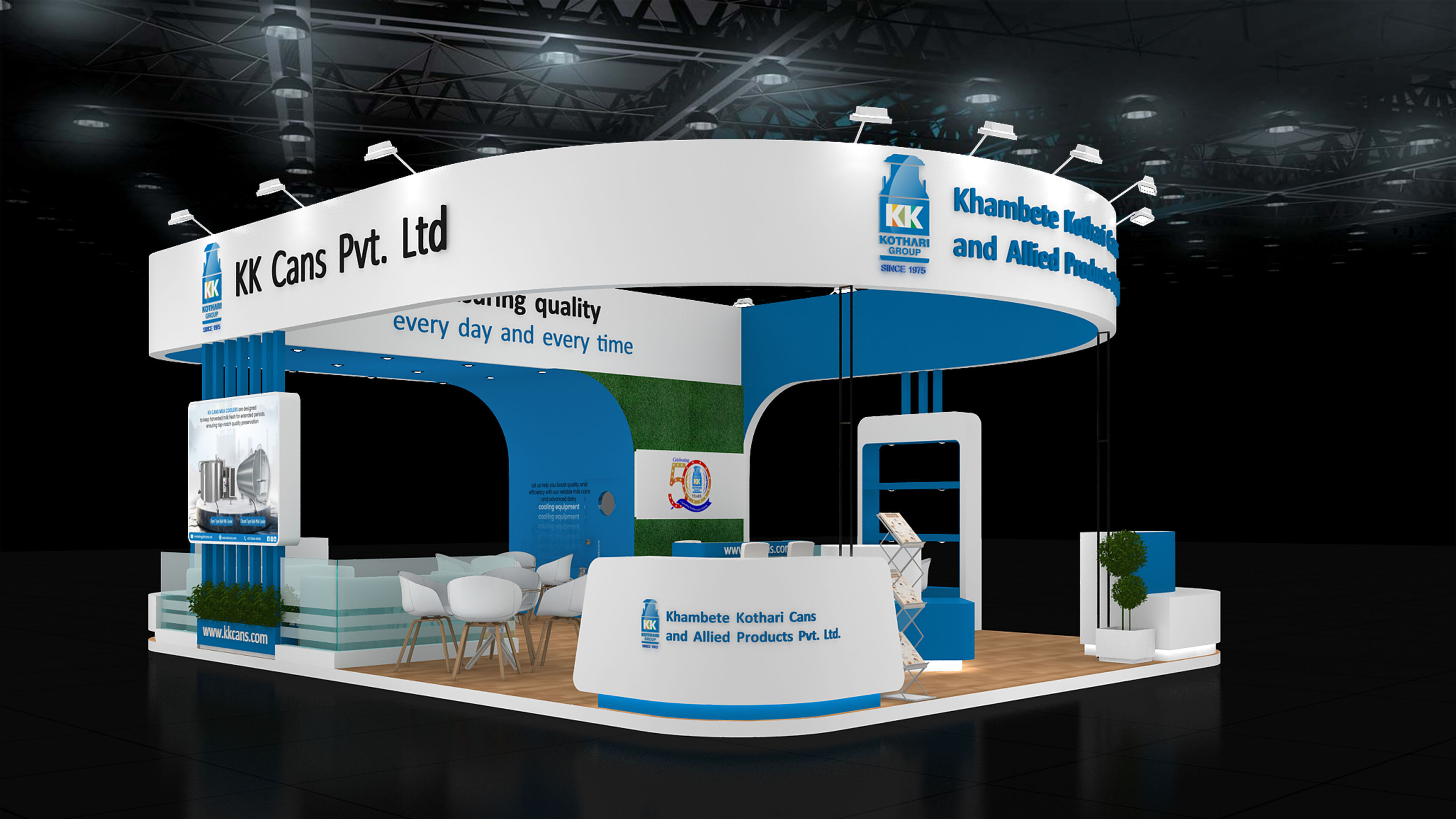 9mtr x 7mtr Exhibition Stand Design made 3ds max 2019 Low-poly 3D model_4