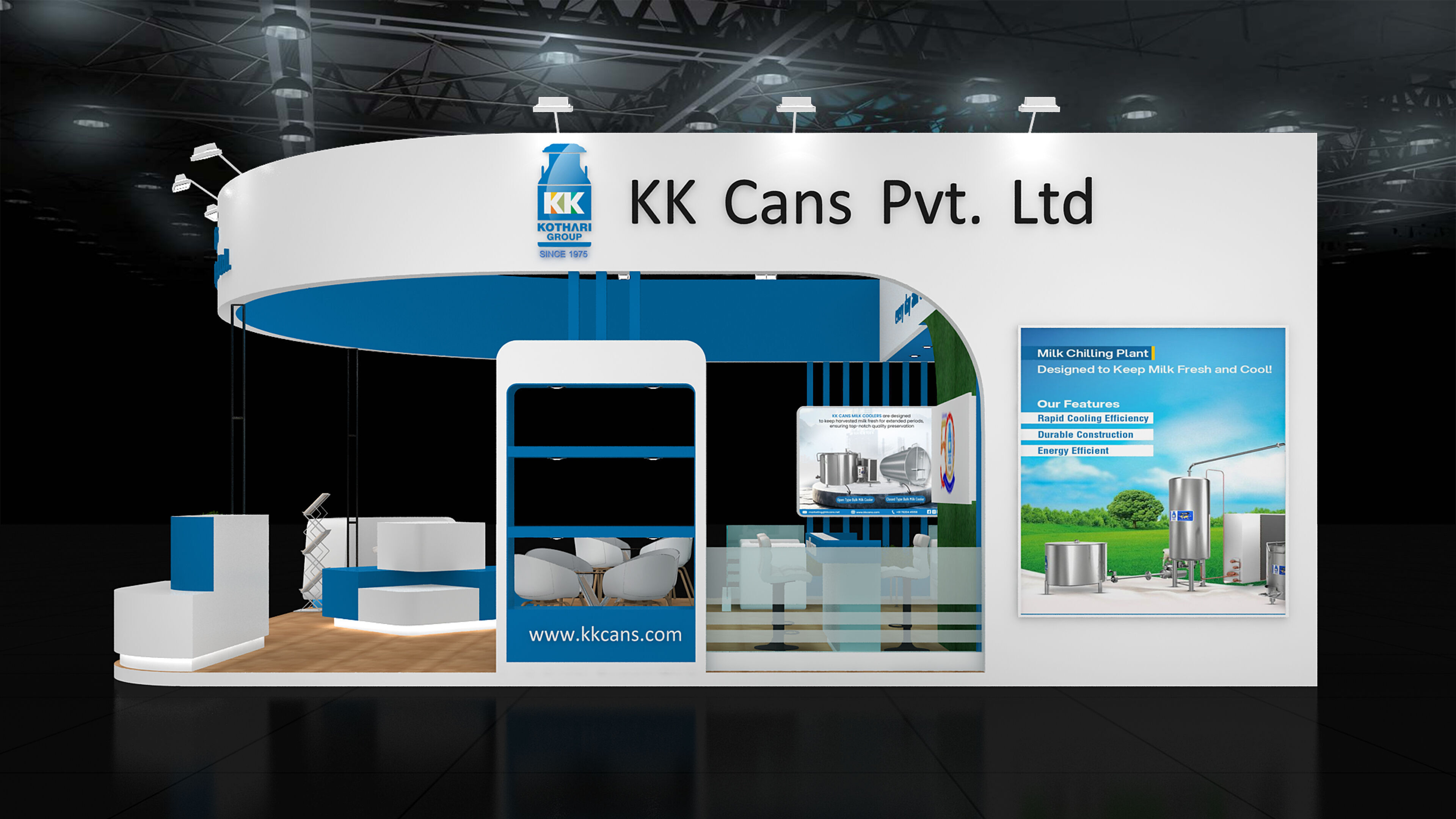 9mtr x 7mtr Exhibition Stand Design made 3ds max 2019 Low-poly 3D model_8