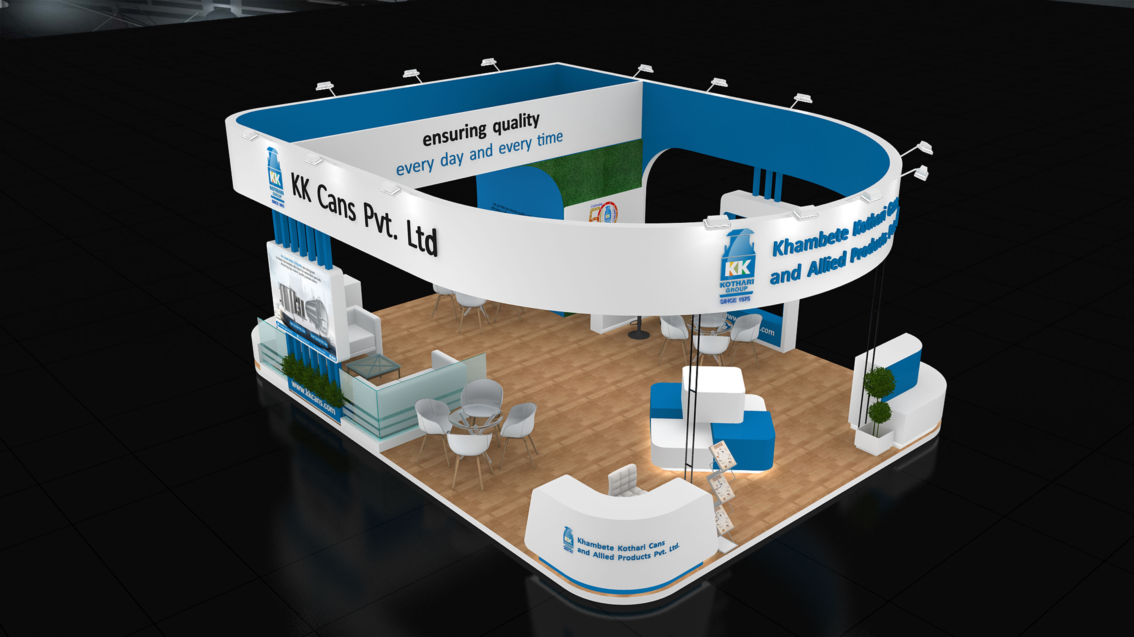 9mtr x 7mtr Exhibition Stand Design made 3ds max 2019 Low-poly 3D model_3