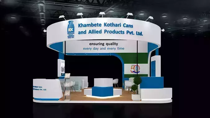 9mtr x 7mtr Exhibition Stand Design made 3ds max 2019 Low-poly 3D model