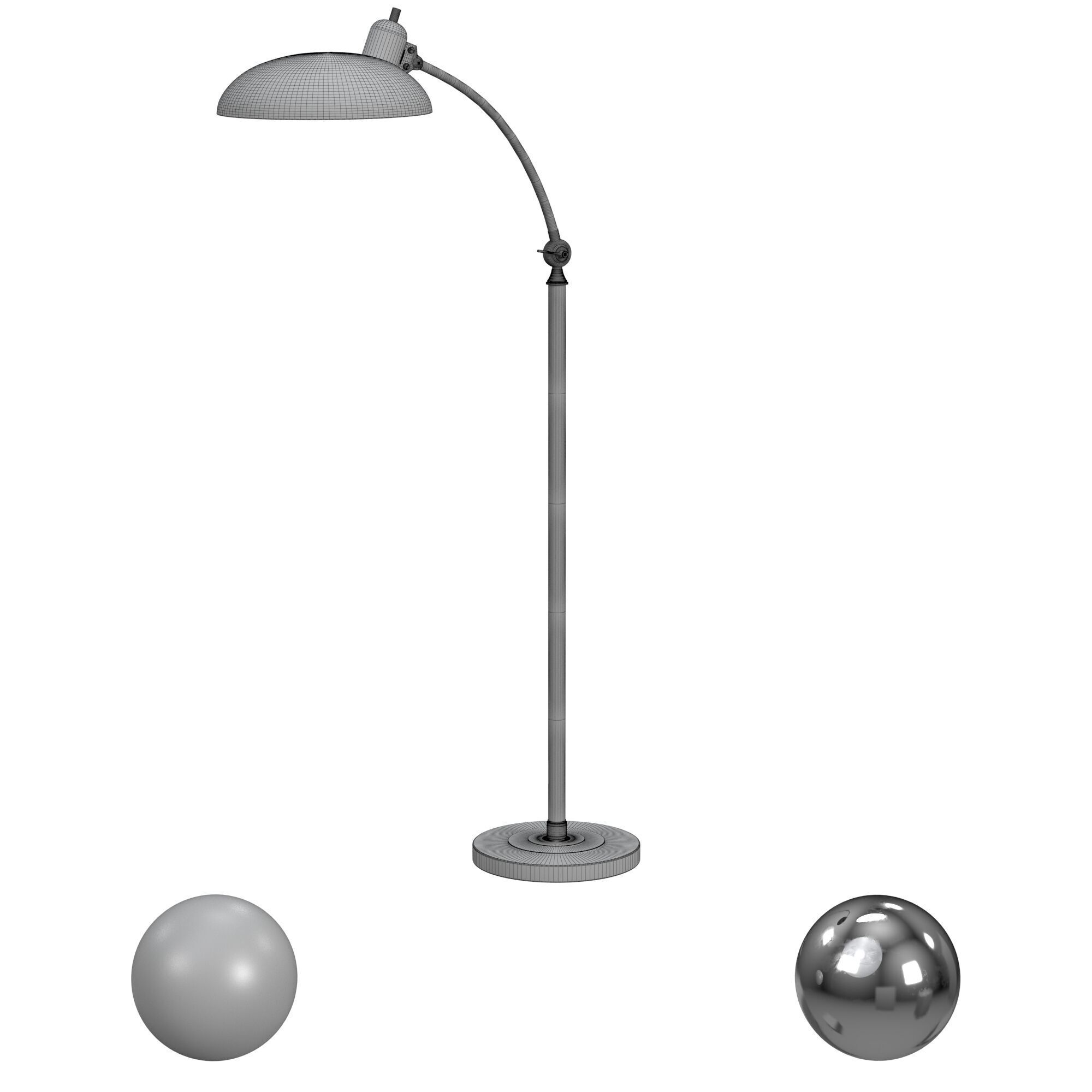 Robert Abbey Bruno 45 Arc Floor Lamp 3D model_3