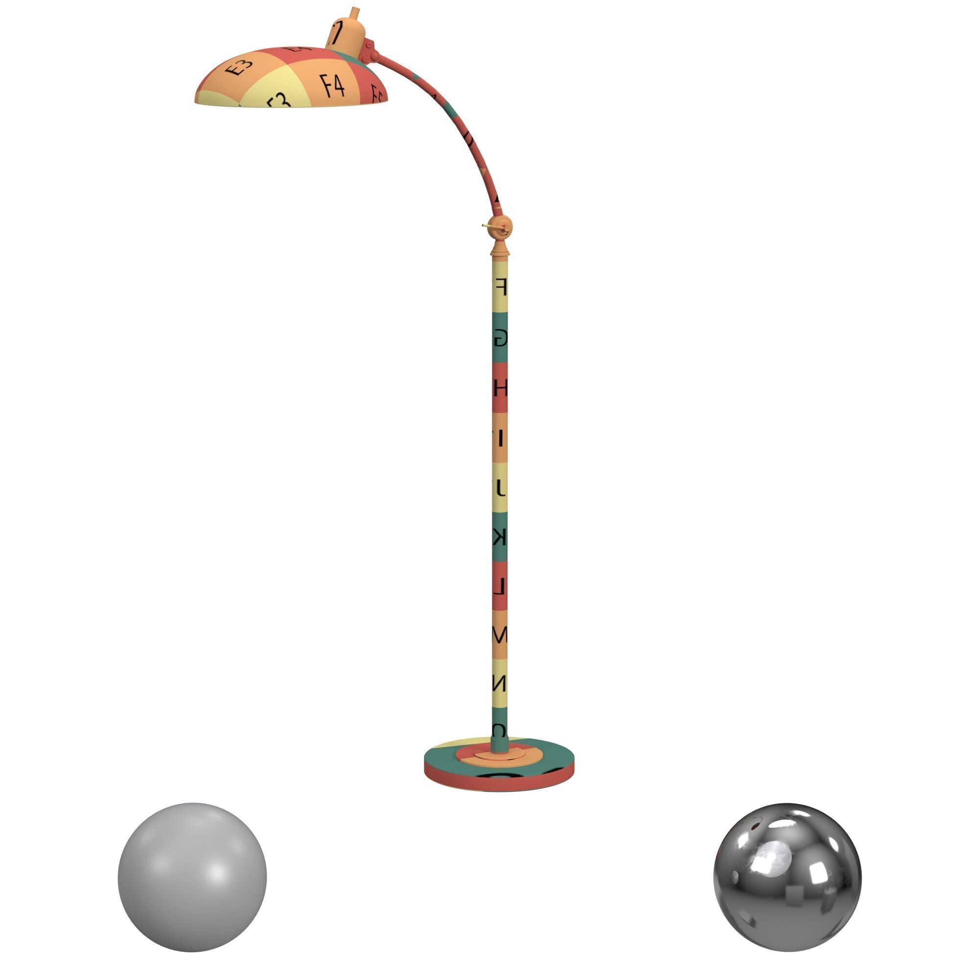 Robert Abbey Bruno 45 Arc Floor Lamp 3D model_2