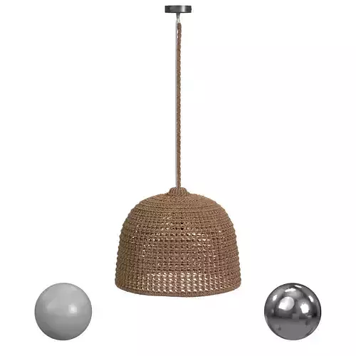 Woven Manila Rope Dome Pendant