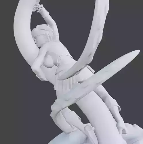 Sexy Pirate against Cracken 3D print model