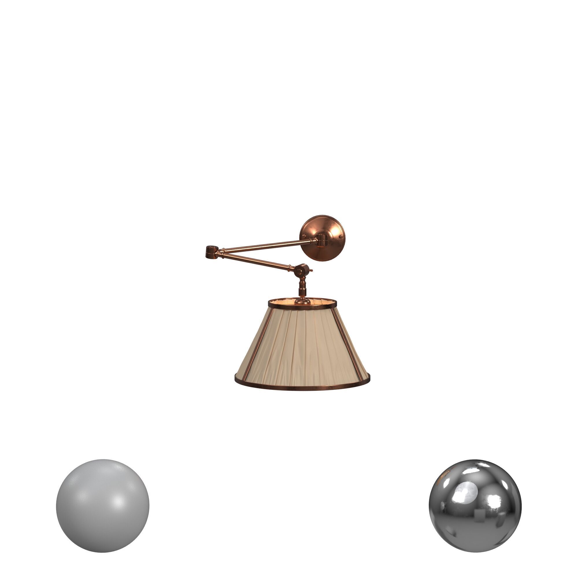 Grasshopper Wall Lamp 3D model_1