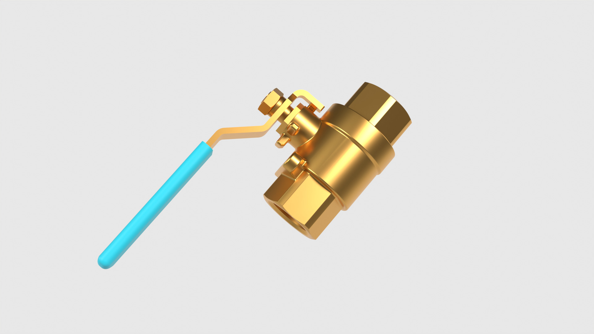 Ball Valve - flow control device 3D model_2