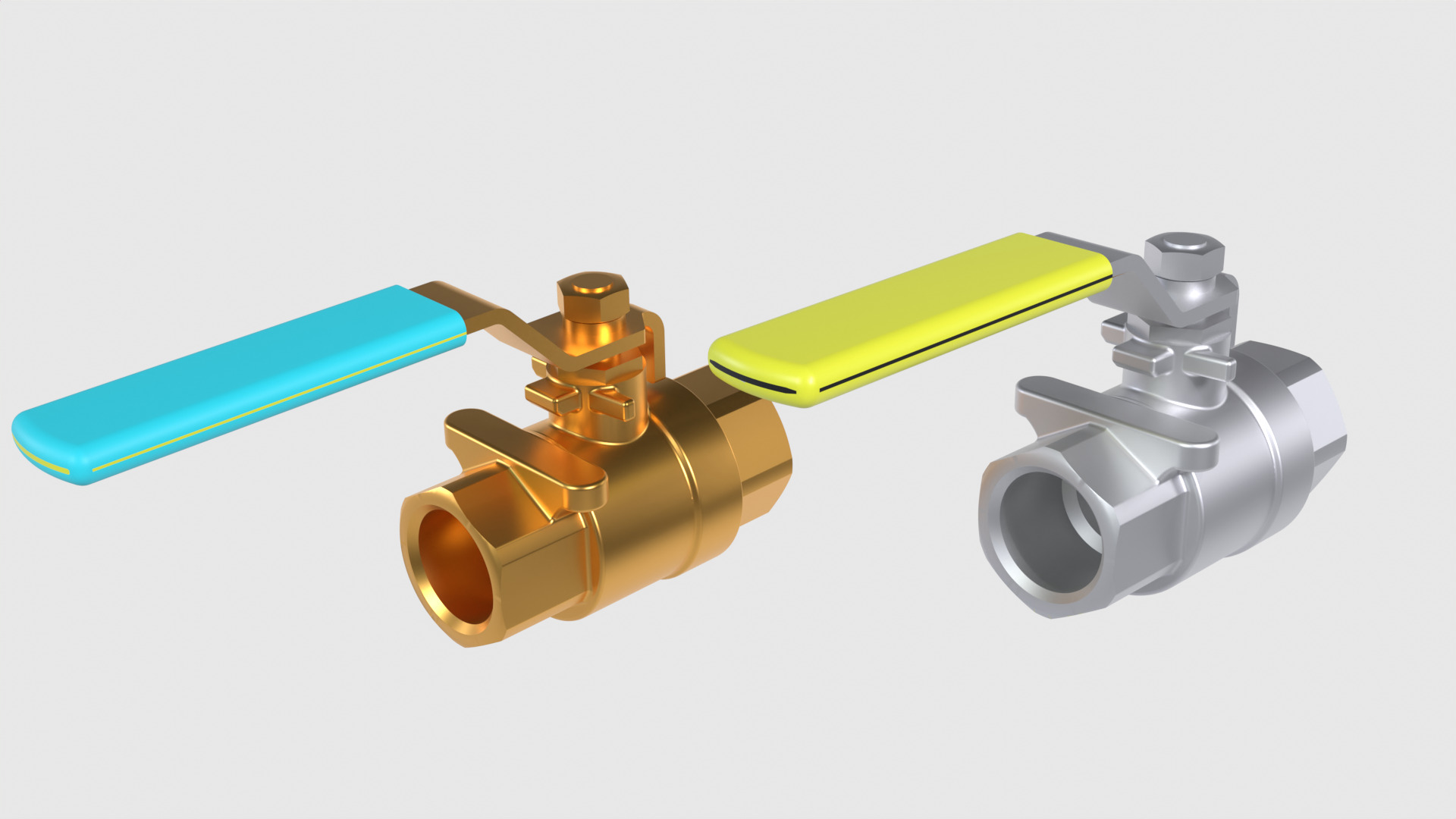 Ball Valve - flow control device 3D model_4