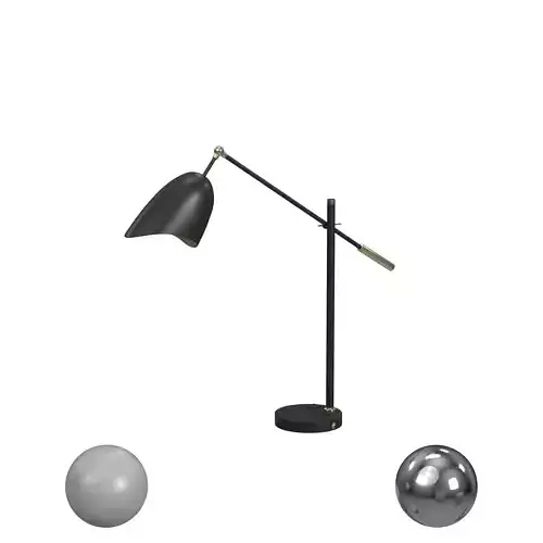 Black Munson Adjustable Metal USB Desk Lamp