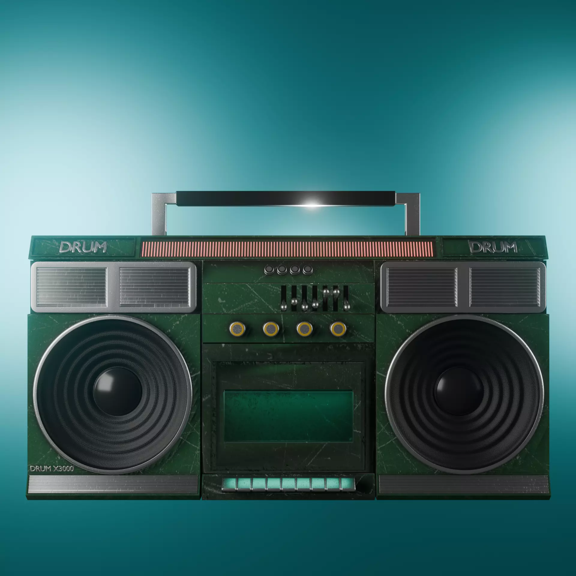 Audio recorder 3D model