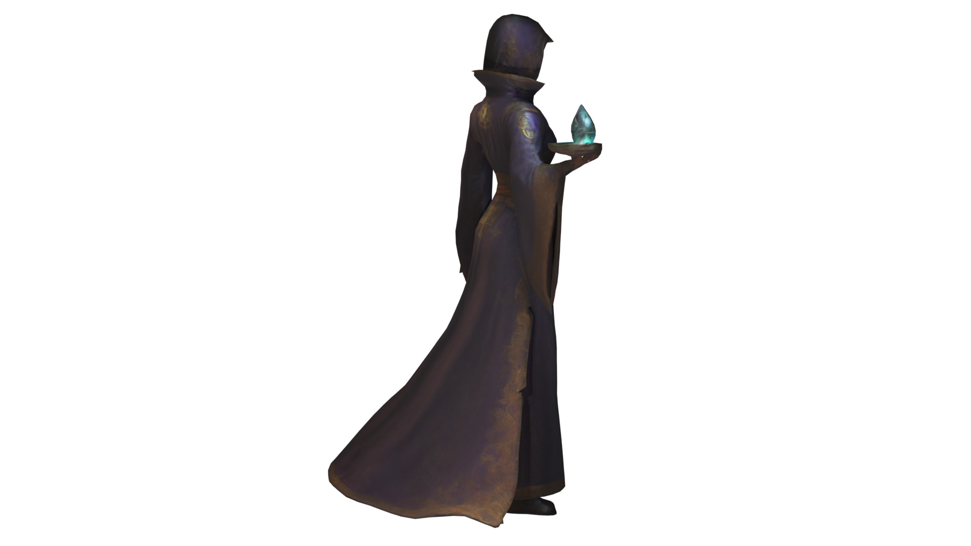 Fantasy Female Character Low-poly 3D model_1