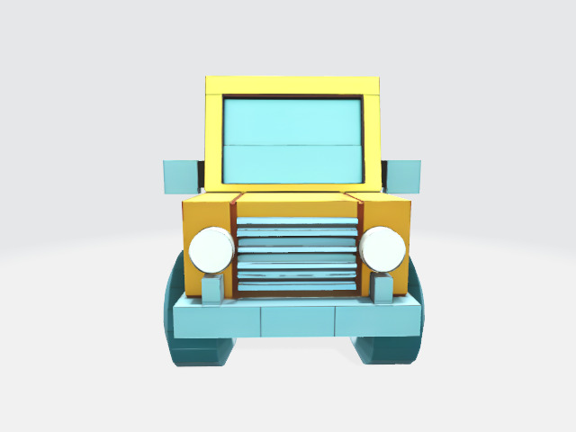 Lowpoly truck Low-poly 3D model_1
