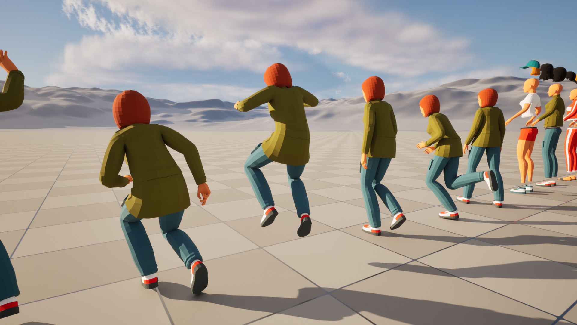 Modular woman low-poly stylized Low-poly 3D model_9