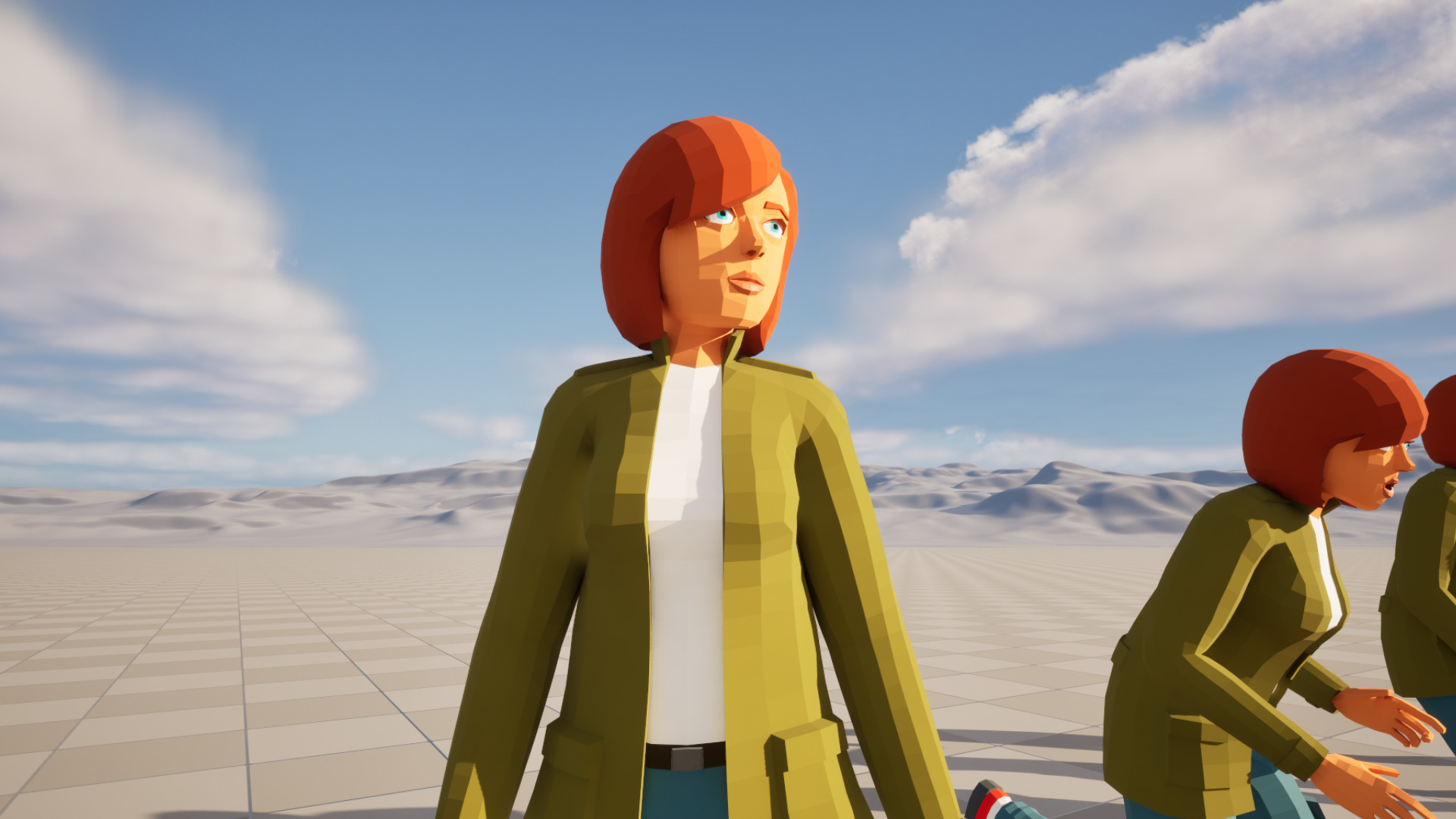 Modular woman low-poly stylized Low-poly 3D model_7