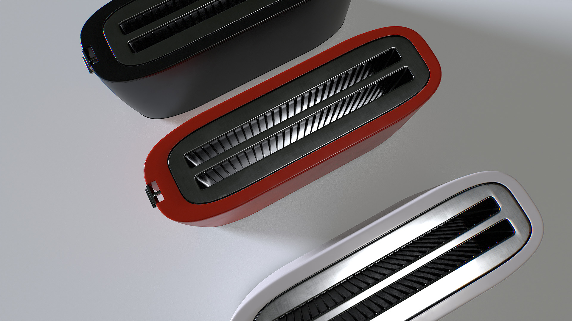 Toaster set 2 Low-poly 3D model_6