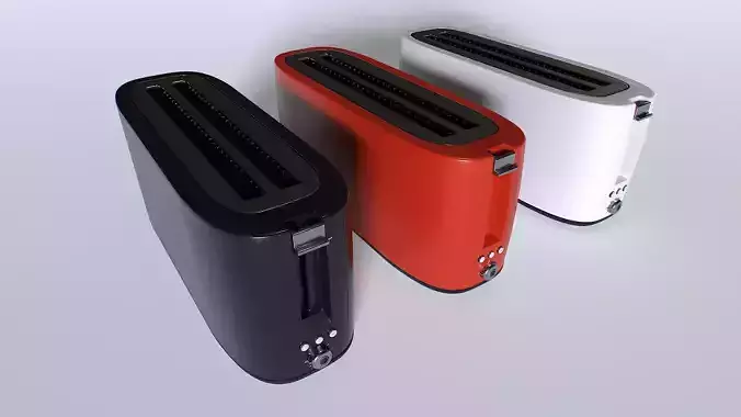 Toaster set 2 Low-poly 3D model