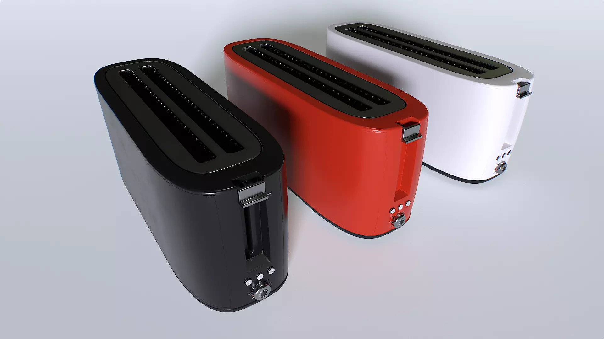 Toaster set 2 Low-poly 3D model_0