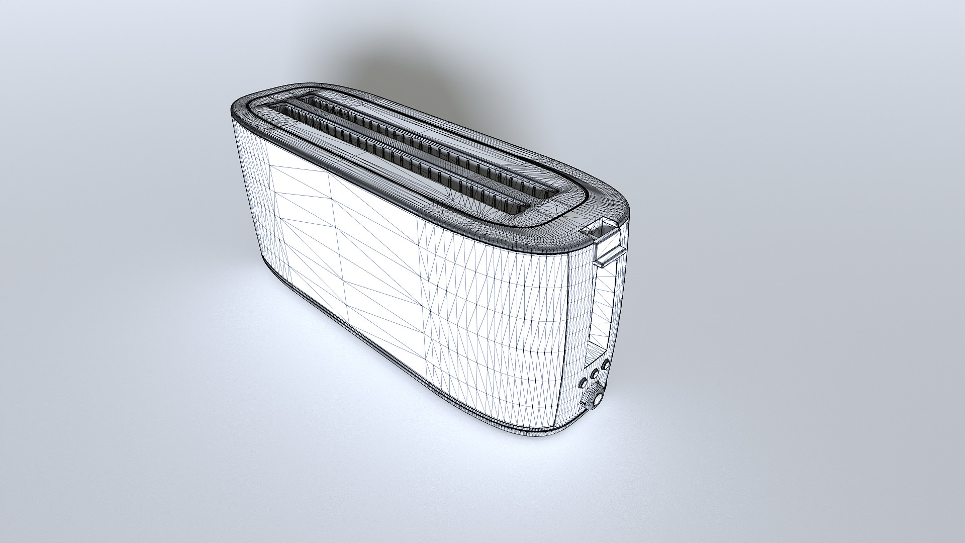 Toaster set 2 Low-poly 3D model_7