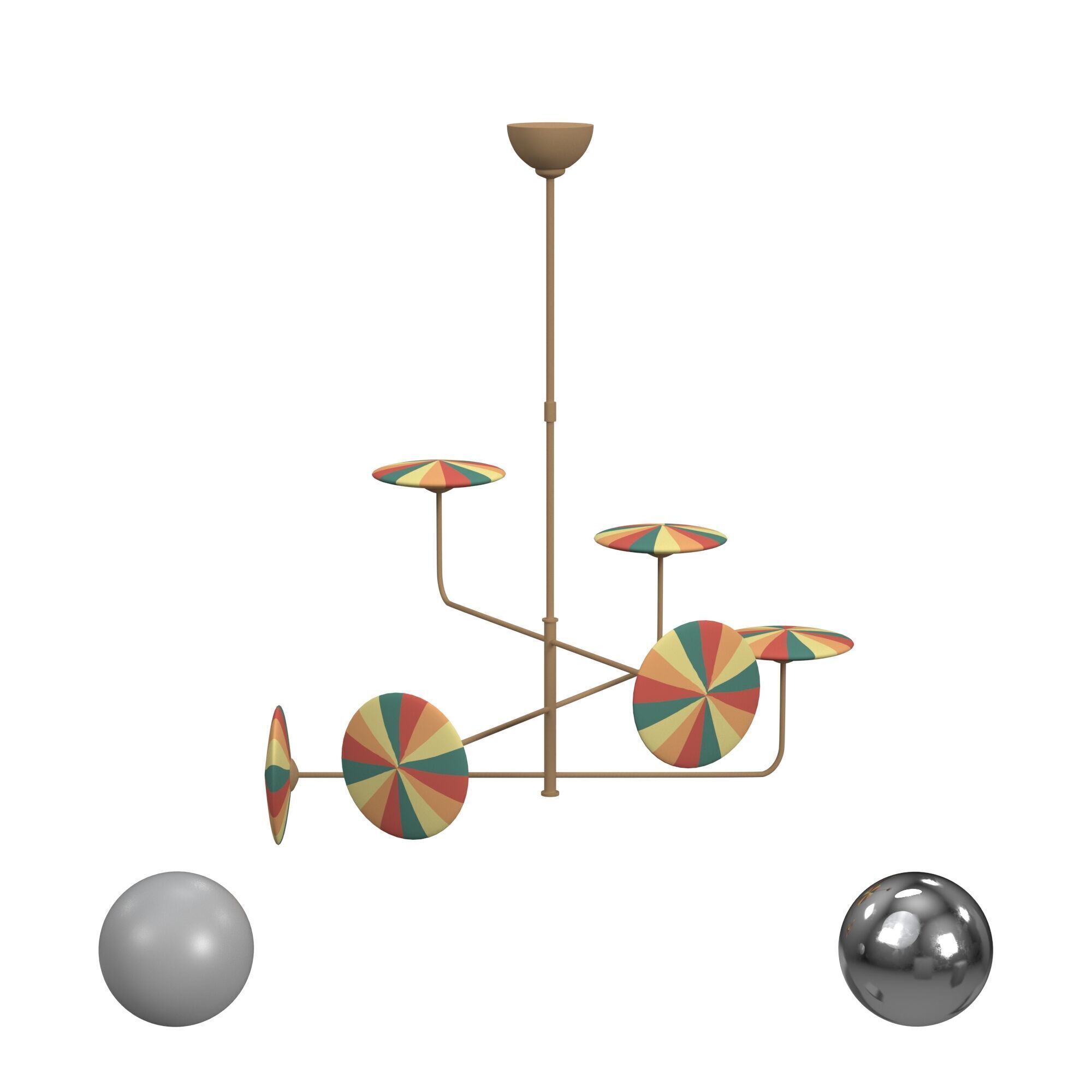 Calvino Large Arched Chandelier 3D model_3