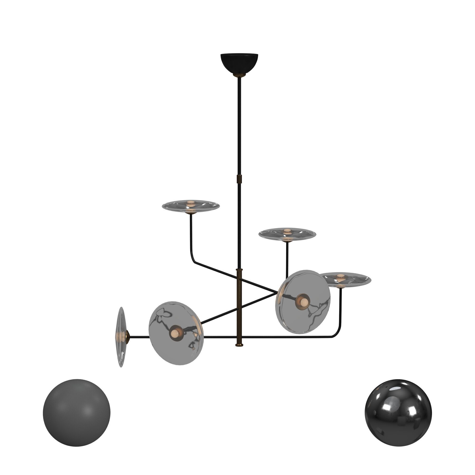 Calvino Large Arched Chandelier 3D model_2