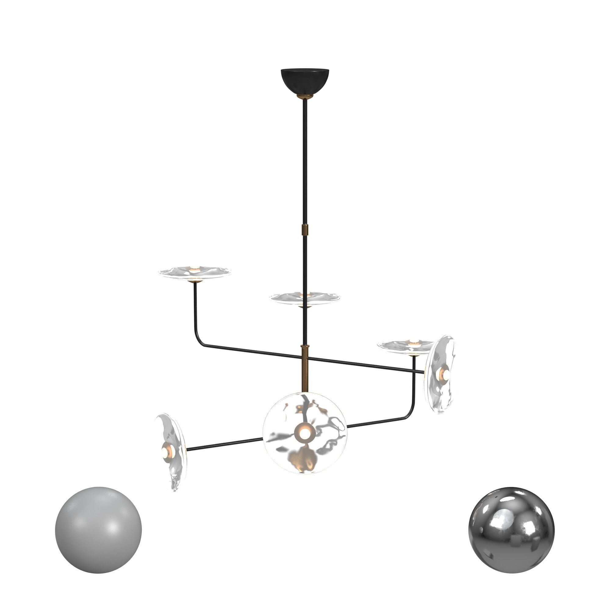 Calvino Large Arched Chandelier 3D model_1