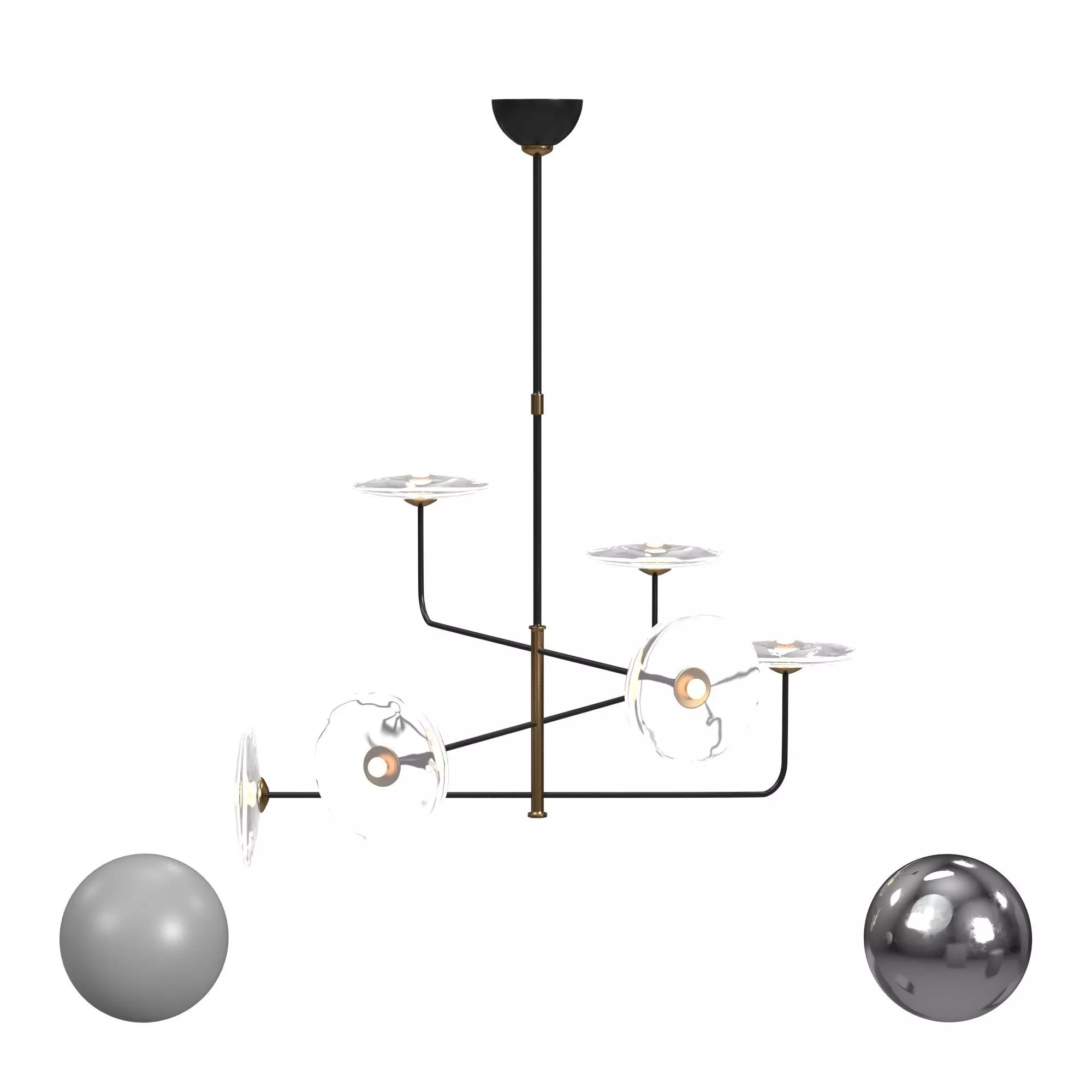 Calvino Large Arched Chandelier 3D model_0