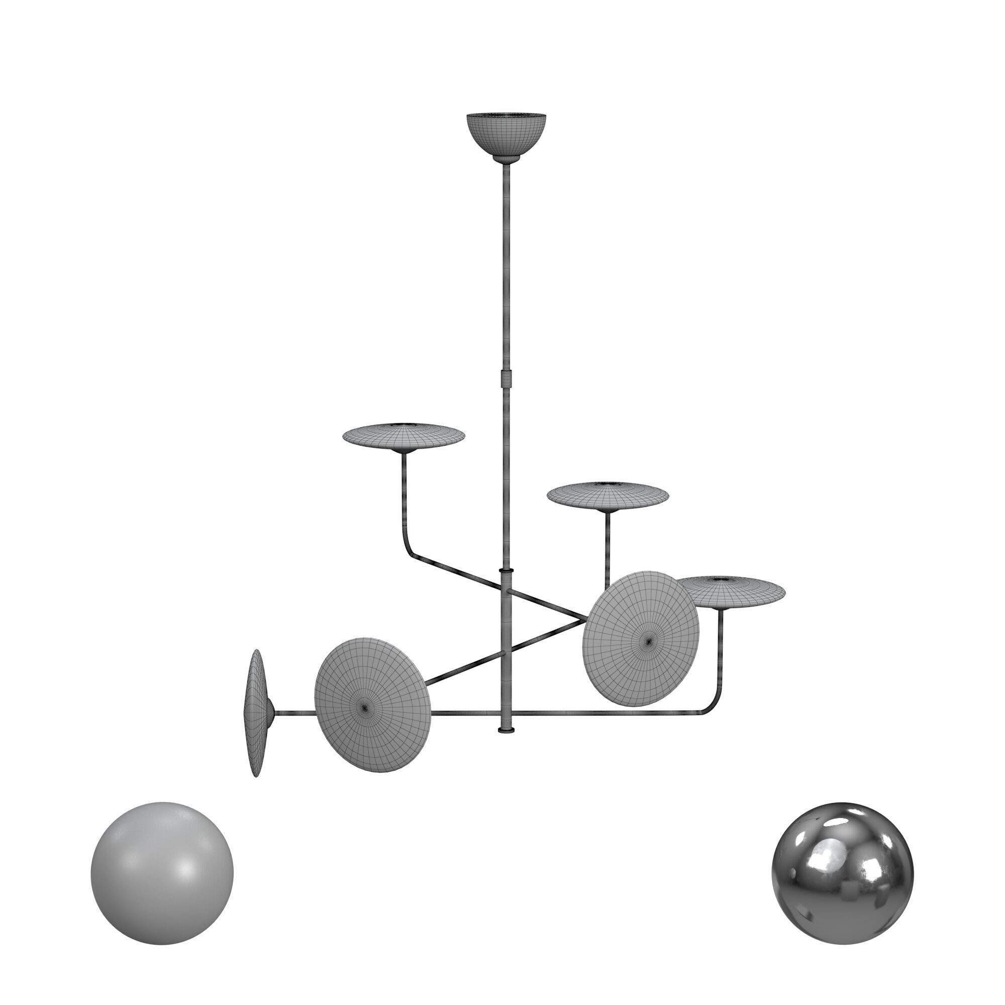 Calvino Large Arched Chandelier 3D model_4