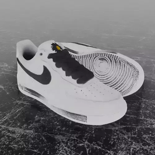 PEACEMINUSONE X NIKE AIR FORCE 1 PARA NOISE 2 3D SHOES Low-poly 3D model