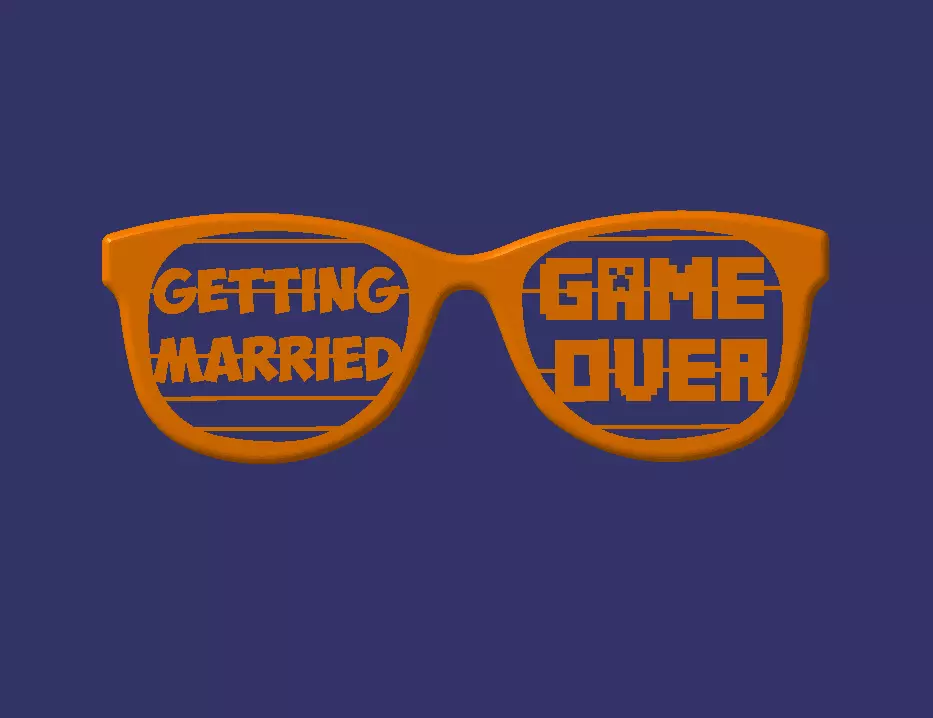 GETTING MARRIED PARTY SUNGLASSES 3D print model_0