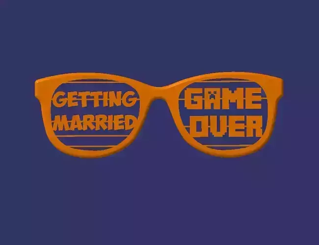 GETTING MARRIED PARTY SUNGLASSES 3D print model