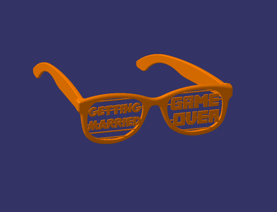 GETTING MARRIED PARTY SUNGLASSES 3D print model_1