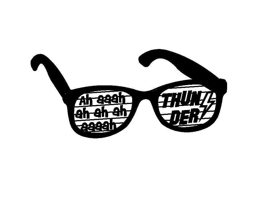 THUNDERSTRUCK ACDC FAN SUNGLASSES 3D print model_1